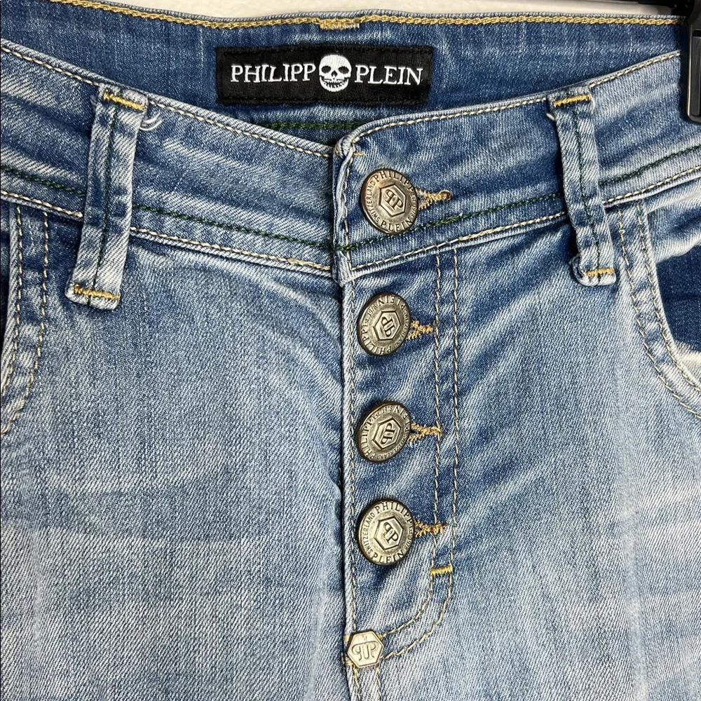 Philipp Plein Distressed Light Wash jeans size 27